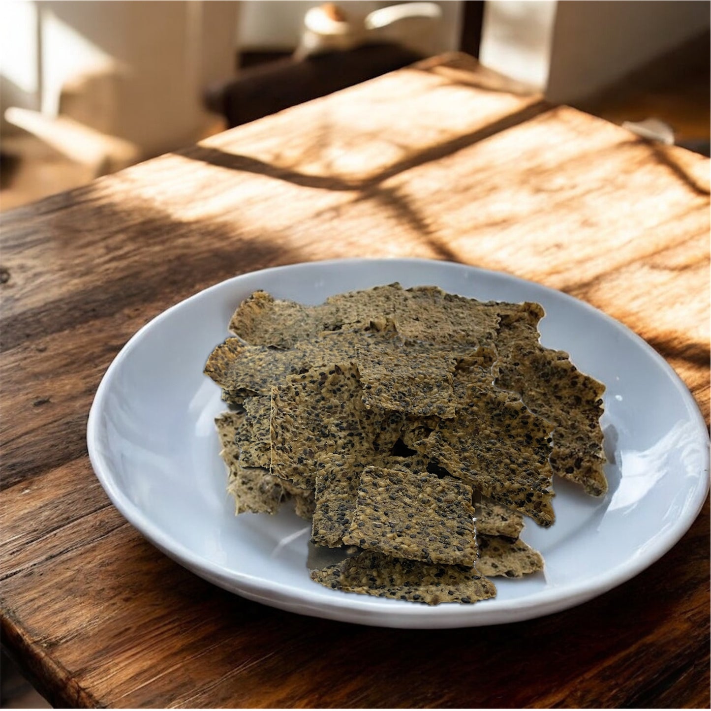 Cracker di ceci e semi