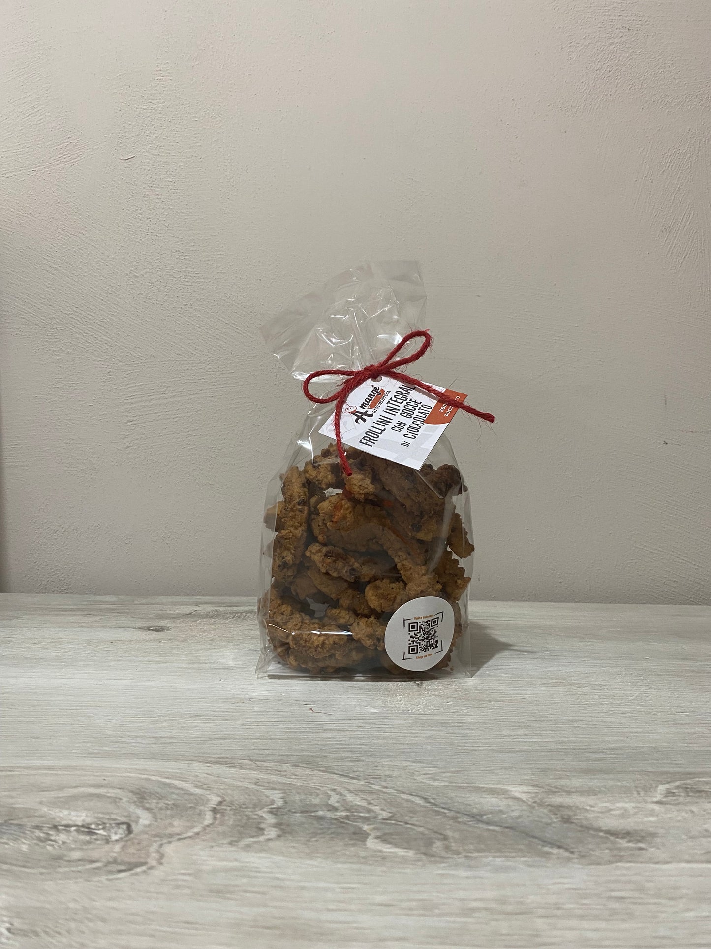 Frollini integrali con gocce di cioccolato senza zuccheri aggiunti