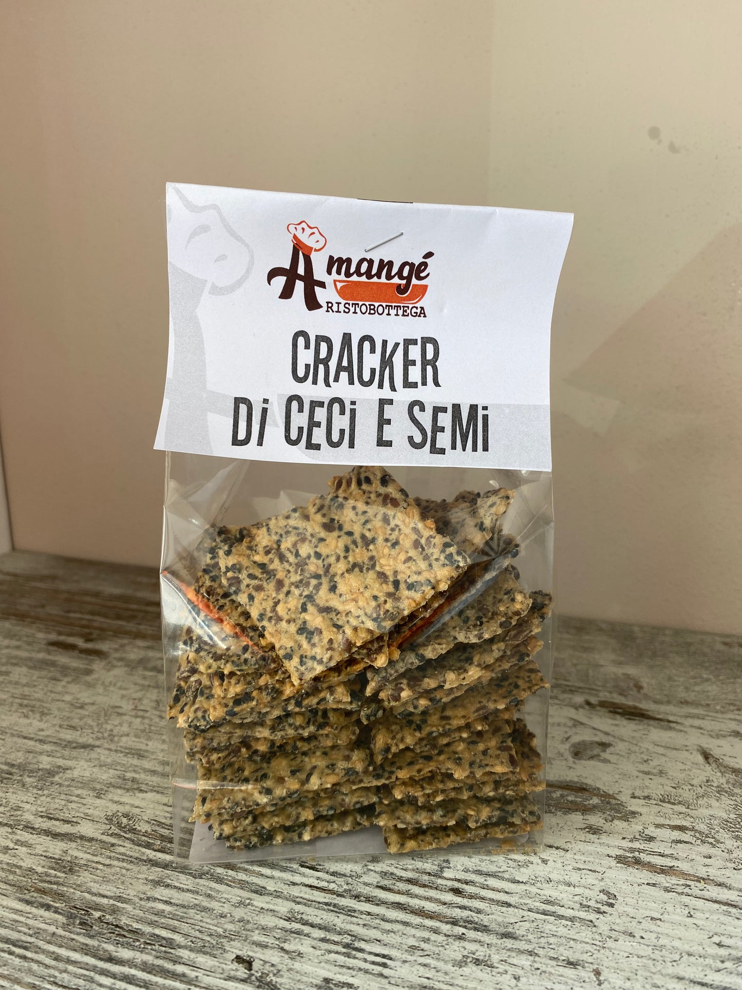 Cracker di ceci e semi