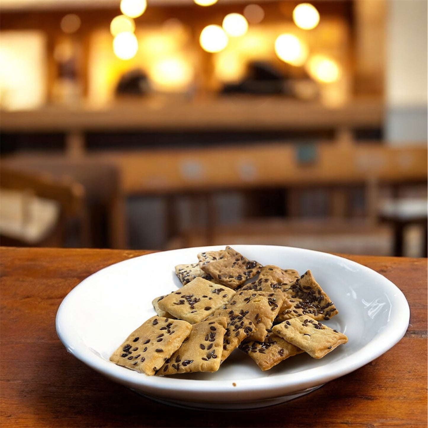 Cracker di farro e semi di lino